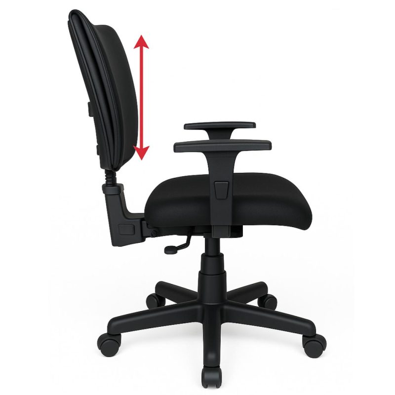 Cadeira B-ONE Back System com Braços Reguláveis – Corino Preta – 31010 VILLA Móveis para Escritório Executiva 3