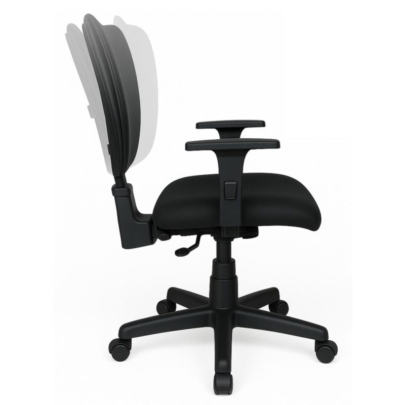 Cadeira B-ONE Back System com Braços Reguláveis – Corino Preta – 31010 VILLA Móveis para Escritório Executiva 4