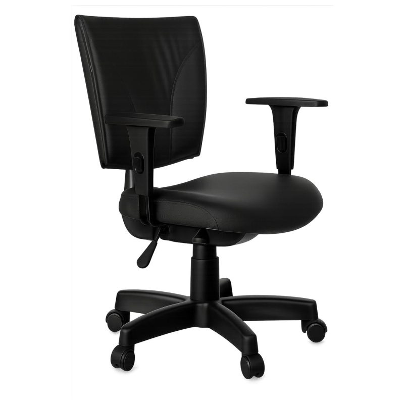 Cadeira B-ONE Back System com Braços Reguláveis – Corino Preta – 31010 VILLA Móveis para Escritório Executiva 2
