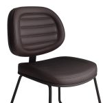 Cadeira Executiva Costurada Base Trapézio – Corino Preto – 31031 VILLA Móveis para Escritório Cadeiras Fixas 12