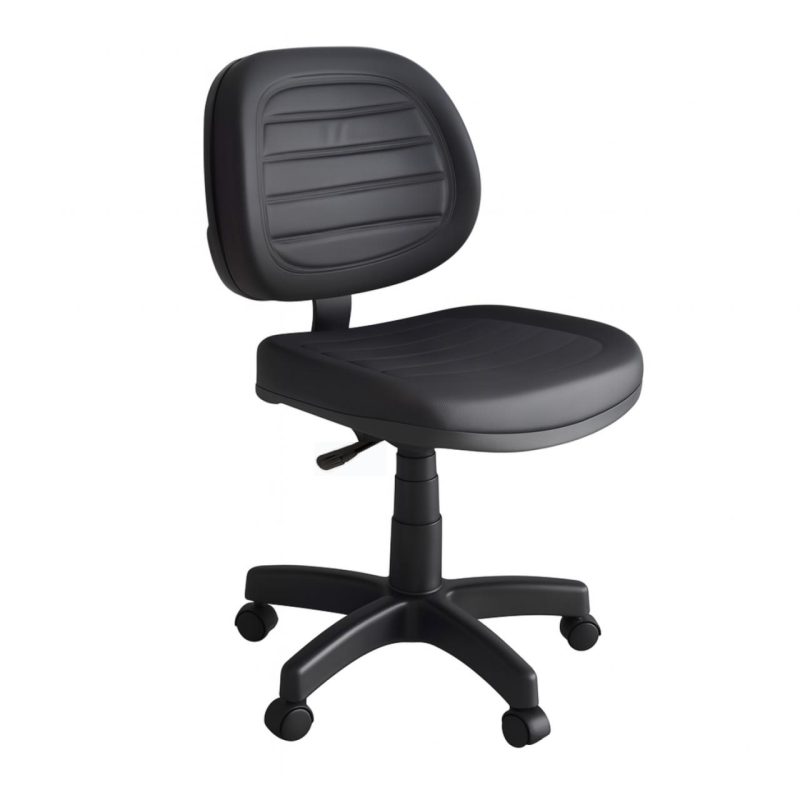 Cadeira Executiva COSTURADA Giratória sem Braços – Cor Preta – 31002 VILLA Móveis para Escritório Executiva 4