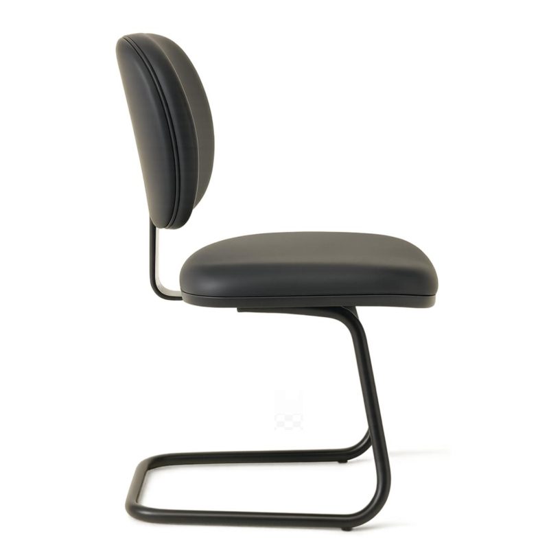 Cadeira Executiva LISA Base em “S” – Corino Preto – 31013 VILLA Móveis para Escritório Cadeiras Fixas 3