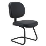 Cadeira Executiva LISA Base em “S” – Corino Preto – 31013 VILLA Móveis para Escritório Cadeiras Fixas 10
