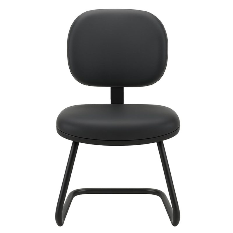 Cadeira Executiva LISA Base em “S” – Corino Preto – 31013 VILLA Móveis para Escritório Cadeiras Fixas 4