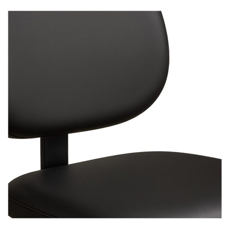 Cadeira Executiva LISA Base em “S” CROMADA – Corino Preto – 31015 VILLA Móveis para Escritório Cadeiras Fixas 6