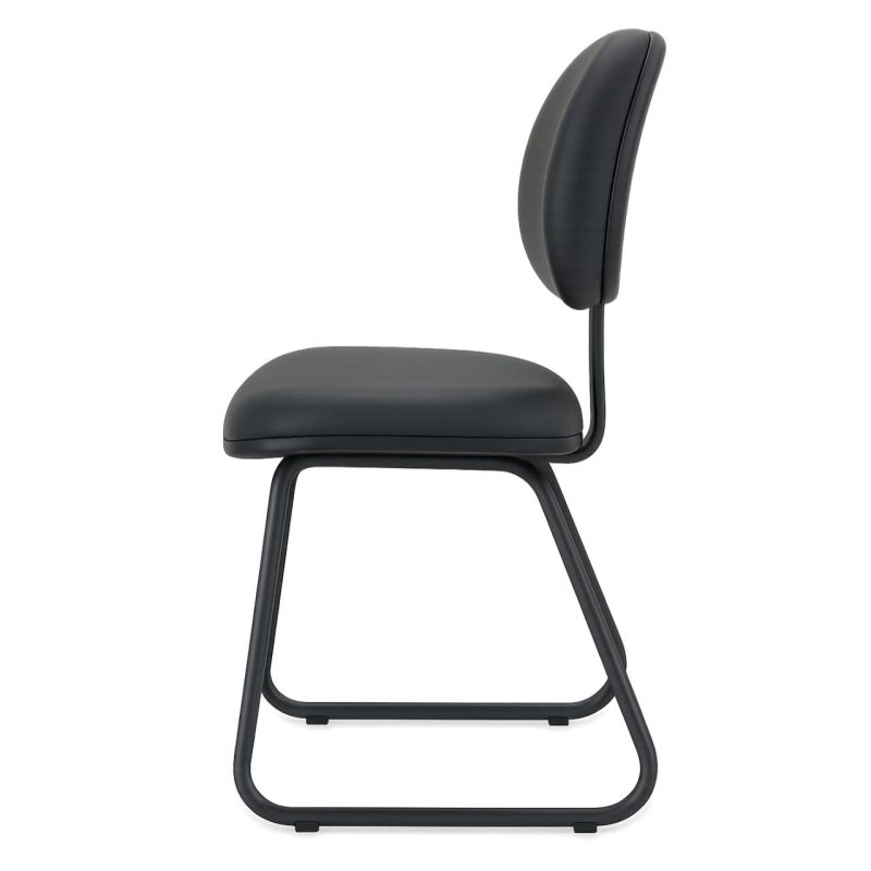 Cadeira Executiva LISA Base Trapézio – Corino Preto – 31030 VILLA Móveis para Escritório Cadeiras Fixas 5