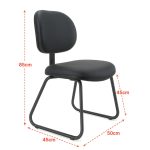 Cadeira Executiva LISA Base Trapézio – Corino Preto – 31030 VILLA Móveis para Escritório Cadeiras Fixas 14