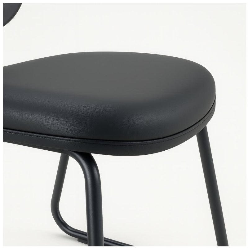 Cadeira Executiva LISA Base Trapézio – Corino Preto – 31030 VILLA Móveis para Escritório Cadeiras Fixas 8