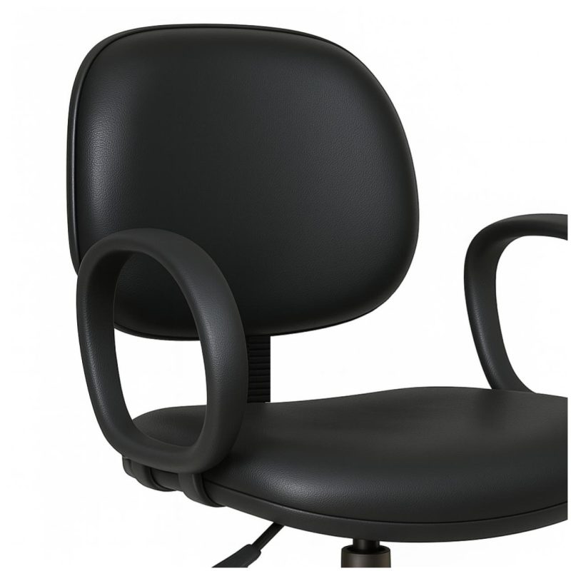 Cadeira Executiva LISA Giratória com Braço Corsa – Corino Preto – 31001 VILLA Móveis para Escritório Executiva 7