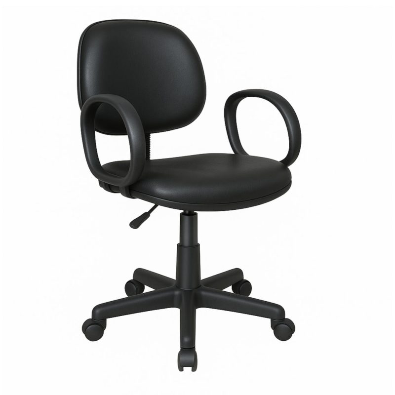Cadeira Executiva LISA Giratória com Braço Corsa – Corino Preto – 31001 VILLA Móveis para Escritório Executiva 2