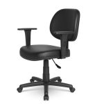 Cadeira Executiva LISA Giratória com Braços Reguláveis – Corino Preto – 31003 VILLA Móveis para Escritório Executiva 11
