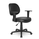 Cadeira Executiva LISA Giratória com Braços Reguláveis – Corino Preto – 31003 VILLA Móveis para Escritório Executiva 10