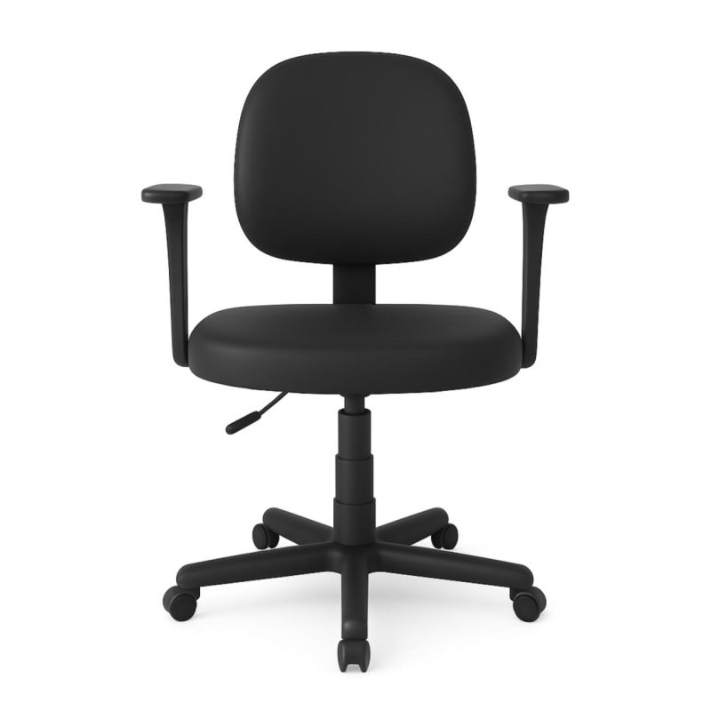 Cadeira Executiva LISA Giratória com Braços Reguláveis – Corino Preto – 31003 VILLA Móveis para Escritório Executiva 4