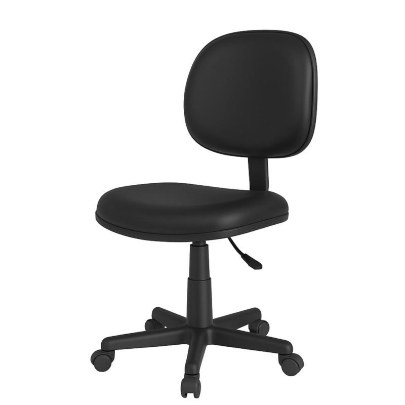 Cadeira Executiva LISA Giratória Sem Braços – Corino Preto – 31000 VILLA Móveis para Escritório Executiva 3