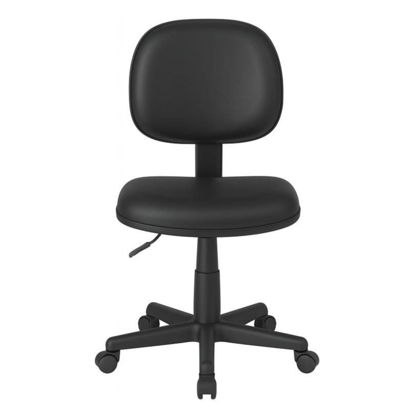 Cadeira Executiva LISA Giratória Sem Braços – Corino Preto – 31000 VILLA Móveis para Escritório Executiva 4
