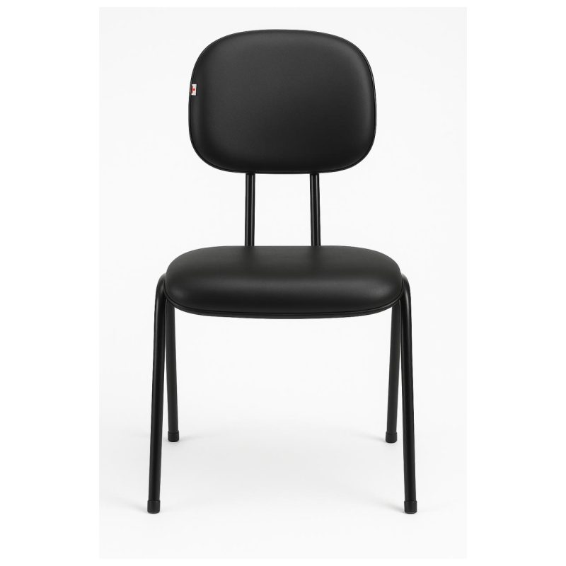 Cadeira Secretária 04 pés – Cor Preto – PMD – 31102 VILLA Móveis para Escritório Cadeiras Fixas 4