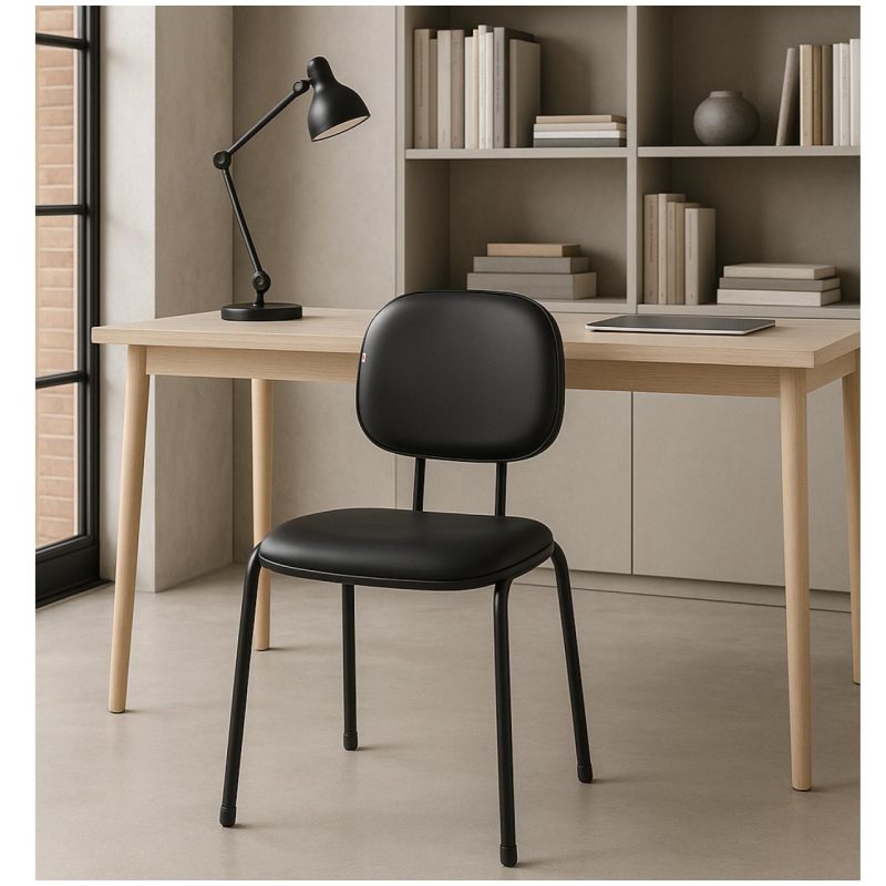 Cadeira Secretária 04 pés – Cor Preto – PMD – 31102 VILLA Móveis para Escritório Cadeiras Fixas 9