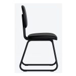 Cadeira Secretária Trapézio – Corino Preto – 31103 VILLA Móveis para Escritório Cadeiras Fixas 10