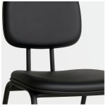 Cadeira Secretária Trapézio – Corino Preto – 31103 VILLA Móveis para Escritório Cadeiras Fixas 11