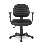 Cadeira Executiva COSTURADA Giratória com Braços Reguláveis – Corino Preto – 31005 VILLA Móveis para Escritório Executiva 11