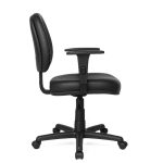 Cadeira Executiva COSTURADA Giratória com Braços Reguláveis – Corino Preto – 31005 VILLA Móveis para Escritório Executiva 12
