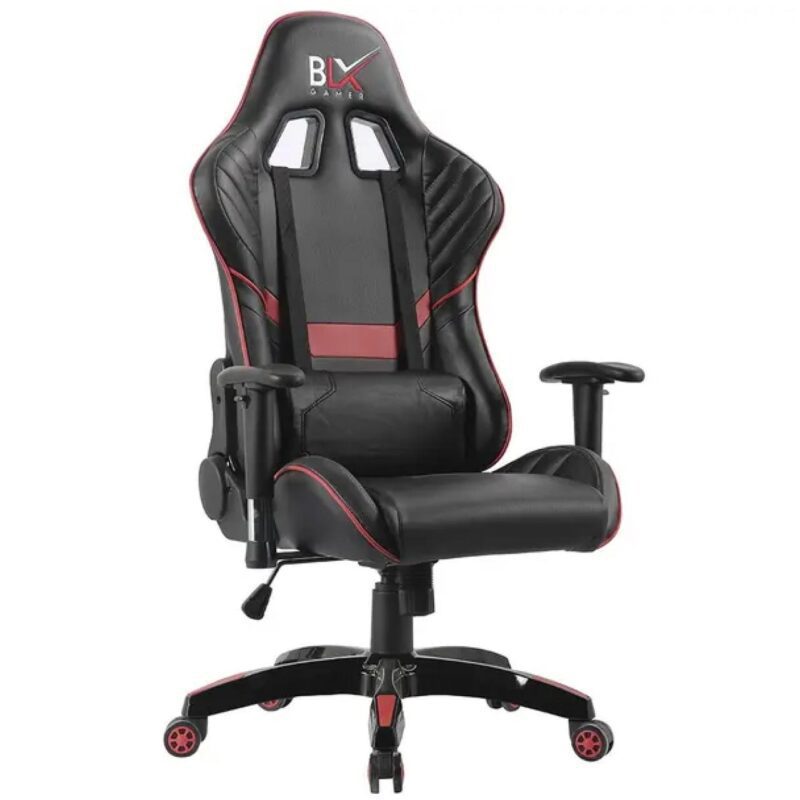 Cadeira Gamer Giratória BLX GAMER 6009G – Vermelho/Preto – 30031 VILLA Móveis para Escritório Gamer 2