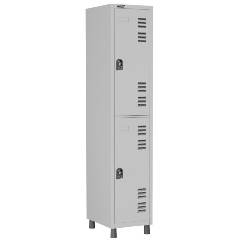 Roupeiro LOCKER de Aço com 02 PORTAS GRANDES – 1,90×0,32×0,40m – CZ/CZ – W3 – 11012 VILLA Móveis para Escritório Roupeiro de Aço 2