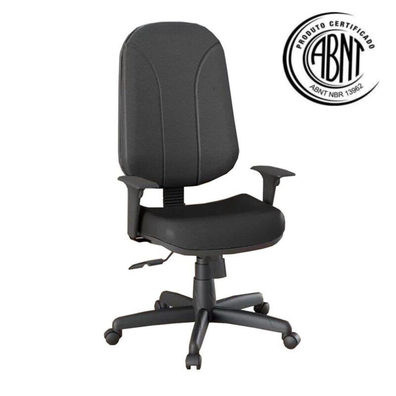 Cadeira de Escritório Presidente PLUS com Braços Reguláveis – CORINO PRETO 32975 VILLA Móveis para Escritório Presidente 3