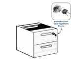 Mesa em “L” (Mesa 1,70m + Mesa Auxiliar) c/ 02 Gavetas – – Marsala / Preto – 23479 VILLA Móveis para Escritório Linha 30 mm 11