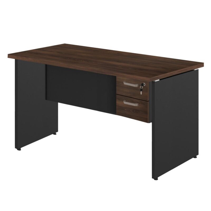 Mesa Escritório 1,70×0,60m – C/ 02 Gavetas MARSALA / PRETO – 23475 VILLA Móveis para Escritório Linha 30 mm 2