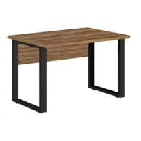 Mesa Escritório PÉ QUADRO 1,50×0,60m -S/ Gavetas – NOGAL SEVILHA/PRETO – 24472 VILLA Móveis para Escritório Linha 40 mm