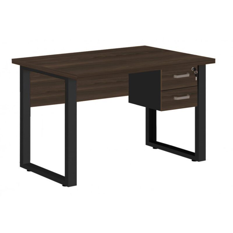 Mesa Escritório PÉ QUADRO – 1,20×0,60m – C/ Gavetas – MARSALA/PRETO – 25471 VILLA Móveis para Escritório Linha 30 mm 2