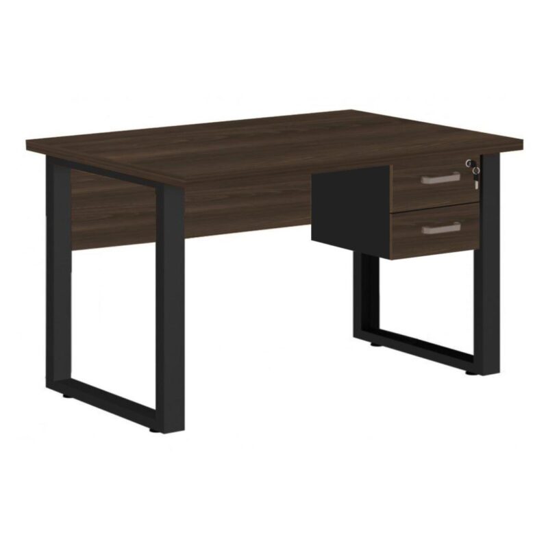 Mesa Escritório PÉ QUADRO 1,50×0,60m – C/ Gavetas – MARSALA/PRETO – 25473 VILLA Móveis para Escritório Linha 30 mm 2