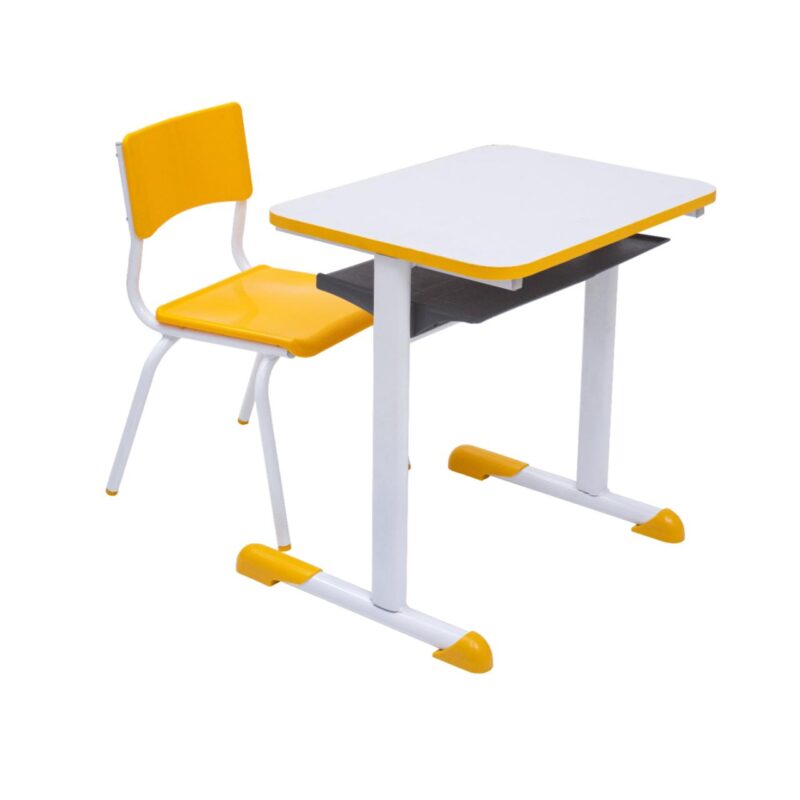 Kit Escolar Individual AMARELO – (Mesa e Cadeira) – INFANTIL – MDF – COR AMARELO – 40088 VILLA Móveis para Escritório Infantil 2