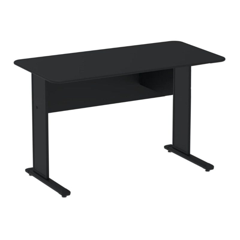 Mesa Escritório 1,50×0,60m s/ Gavetas – Cor Preto 44092 VILLA Móveis para Escritório Linha 15 mm 2