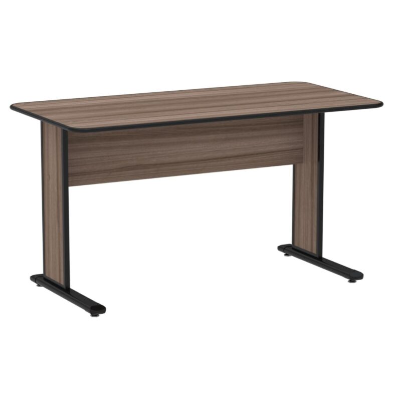 Mesa Escritório 1,50×0,60m s/ gavetas – Cor Walnut 44097 VILLA Móveis para Escritório Linha 15 mm 2