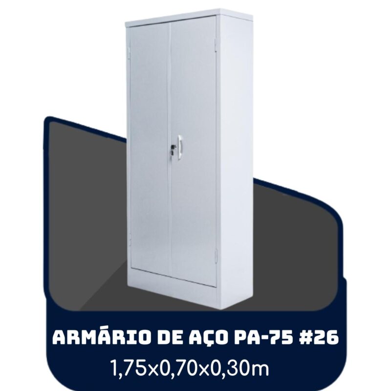 Armário de Aço PA 75 #26 – 1,75×0,70×0,30m – SA – 13119 VILLA Móveis para Escritório Armário de Aço 2