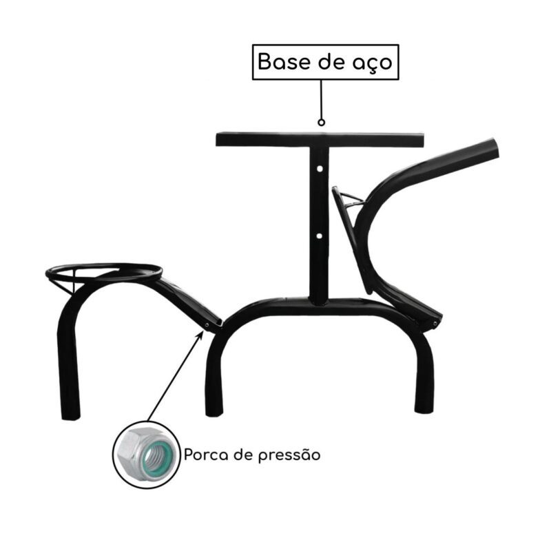 Mesa p/ Refeitório ESCAMOTEÁVEL 10 Lugares – MDP BRANCO DE 25 MM 50048 VILLA Móveis para Escritório Escamoteável 4