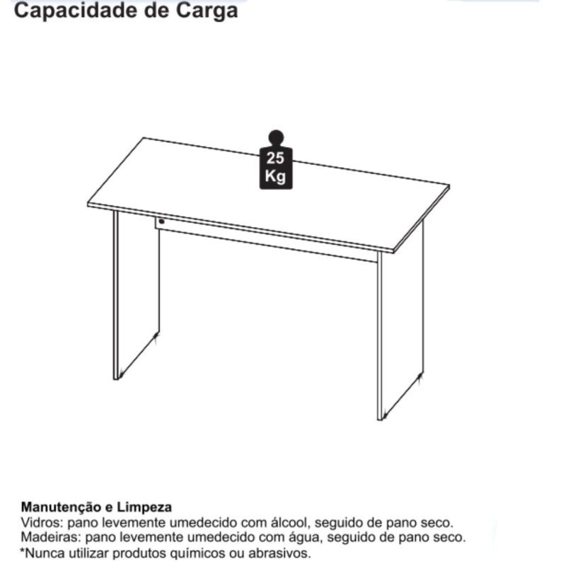Mesa Escritório PÉ PAINEL – 1,35×0,60m – S/ Gavetas – MARSALA/PRETO – 25420 VILLA Móveis para Escritório Linha 30 mm 5