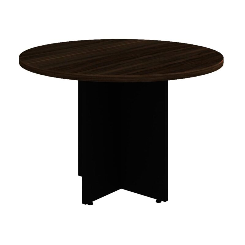 Mesa de Reunião Redonda -1,10×1,10×0,73m – MARSALA / PRETO – 51011 VILLA Móveis para Escritório Linha 30 mm 2