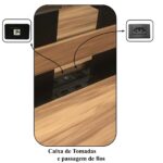 Mesa Componível INICIAL – S/ Gavetas – 1,20×1,20m NOGAL SEVILHA/PRETO – 21480 VILLA Móveis para Escritório Linha 40 mm 5