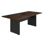 Mesa de Reunião Retangular 2,00×0,90m – C/ Caixa de Tomadas MARSALA / PRETO – 51015 VILLA Móveis para Escritório Mesa de Reunião 7