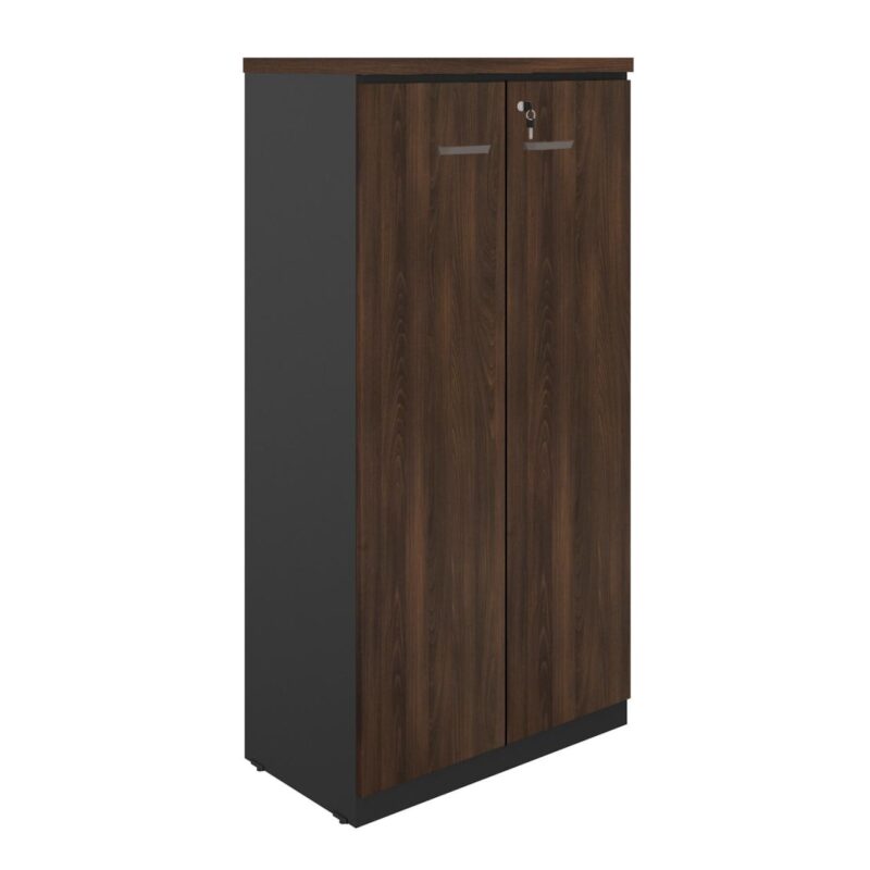 Armário Alto Fechado com 02 Portas – 1,60×0,80×0,45m MARSALA / PRETO – 51009 VILLA Móveis para Escritório Linha 30 mm 2