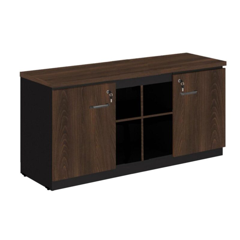 Armário Baixo GOLD Credenza – 1,60×0,72×0,45m MARSALA/PRETO – 23501 VILLA Móveis para Escritório Linha 30 mm 2