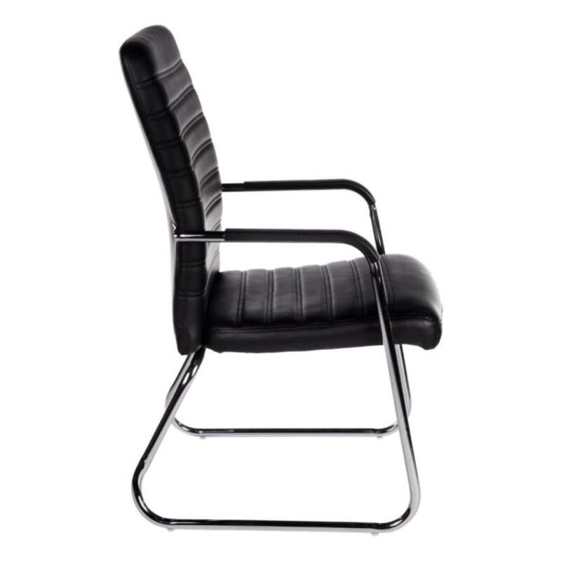 Poltrona para Escritório Interlocutor ATREUS Estofada – Cor Preto – PMD – 32882 VILLA Móveis para Escritório Cadeiras Fixas 3