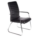Poltrona para Escritório Interlocutor ATREUS Estofada – Cor Preto – PMD – 32882 VILLA Móveis para Escritório Cadeiras Fixas 7