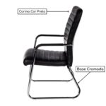 Poltrona para Escritório Interlocutor ATREUS Estofada – Cor Preto – PMD – 32882 VILLA Móveis para Escritório Cadeiras Fixas 10