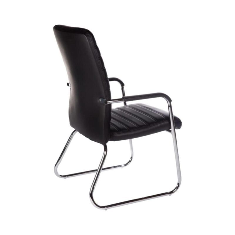 Poltrona para Escritório Interlocutor ATREUS Estofada – Cor Preto – PMD – 32882 VILLA Móveis para Escritório Cadeiras Fixas 6