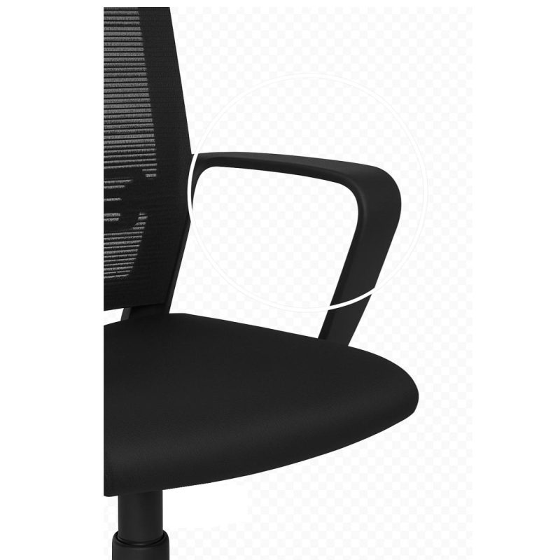 Cadeira de Escritório Diretor Tela MAYA c/ braço – Cor Preto – 34029 VILLA Móveis para Escritório Cadeira de Tela 7