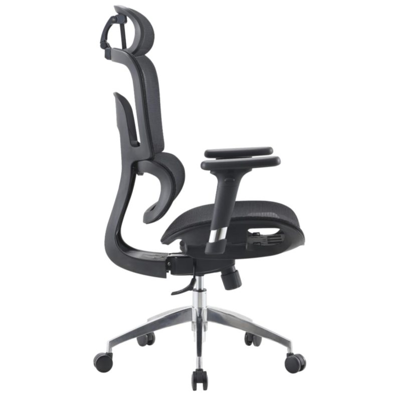 Cadeira de Escritório Presidente Tela ÉVORA – Cor Preto – 30065 VILLA Móveis para Escritório Cadeira de Tela 3